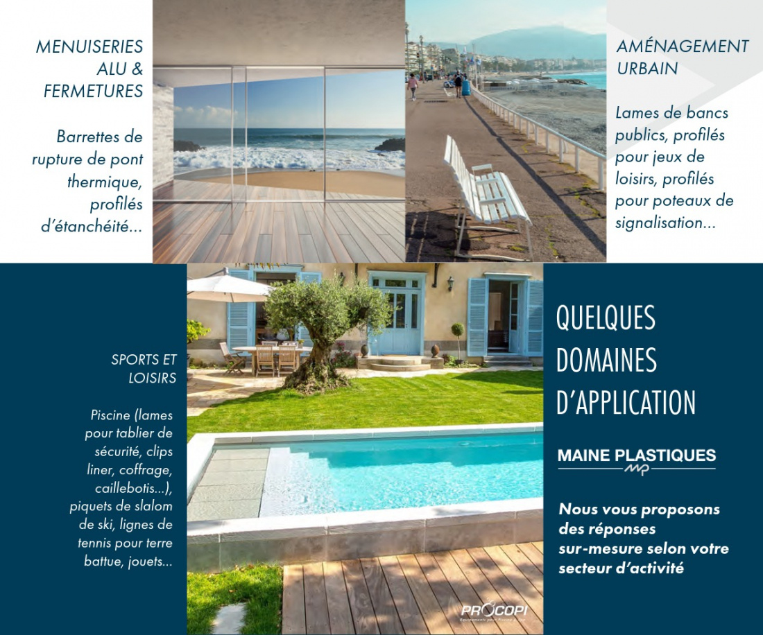 domaines d'application de nos profilés écoconçus